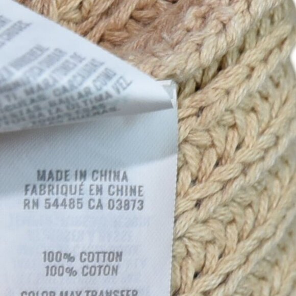 Aerie Ribbed Cotton Sweater Ivory Cream Cable Knit Size XS Neutral Minimalist - Picture 9 of 9